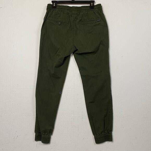 Volcom Frickin Slim Dark Green Joggers Size Medium - Picture 10 of 14